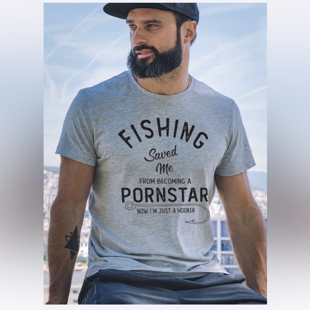 New! Fishing Saved Me Graphic Tee